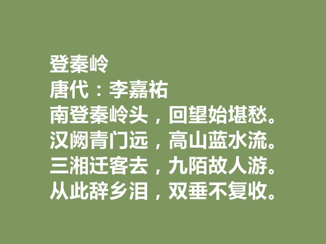 唐朝默默无闻诗人，李嘉祐十首诗，具有强烈时代感，读完让人动容