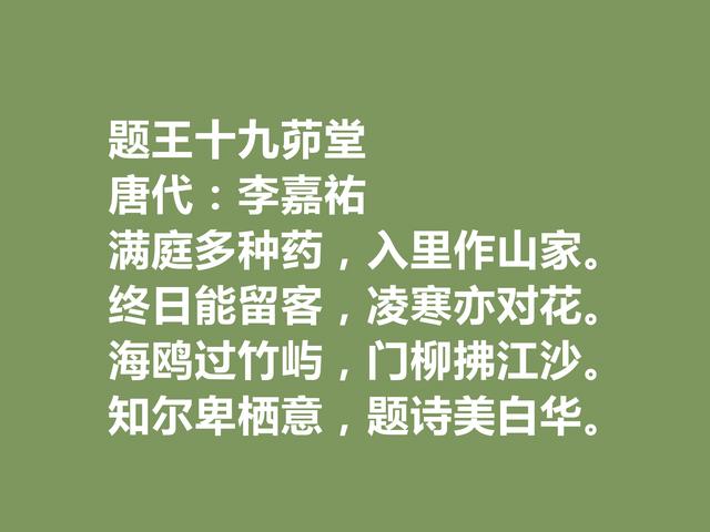 唐朝默默无闻诗人，李嘉祐十首诗，具有强烈时代感，读完让人动容